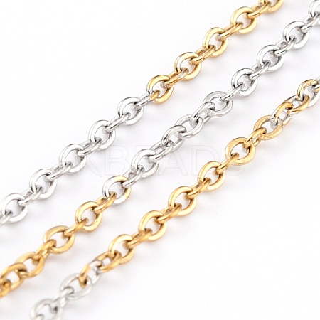 Two Tone 304 Stainless Steel Cable Chains CHS-B001-20-1