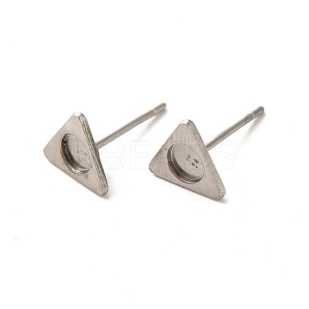 Non-Tarnish Triangle 304 Stainless Steel Studs Earrings STAS-H193-01P-1