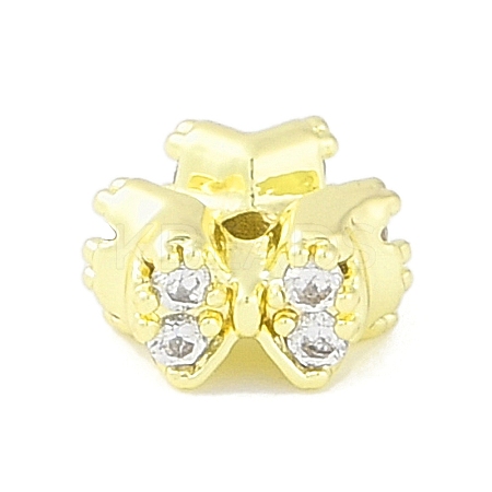 Brass Pave Clear Cubic Zirconia Beads LS-KK-F875-13G-1