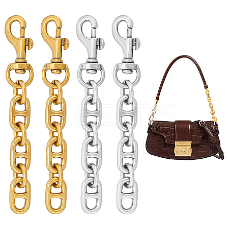 4Pcs 2 Colors Alloy Bag Extension Chains FIND-UN0003-16-1
