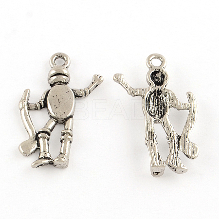 Tibetan Style Alloy Sport Pendants X-TIBEP-S291-23-RS-1
