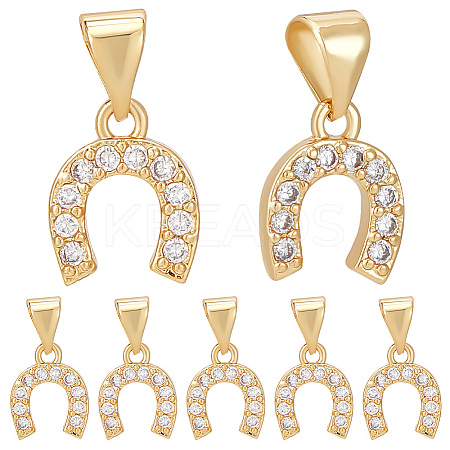 10PCS Brass Micro Pave Cubic Zirconia Charms ZIRC-BBC0002-54-1