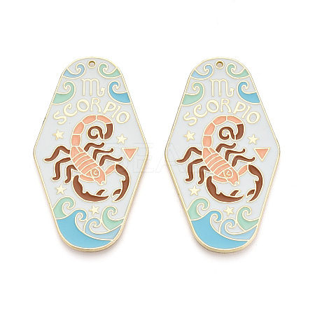 Rack Plating Alloy and Enamel Big Pendants X1-ENAM-T021-29H-1