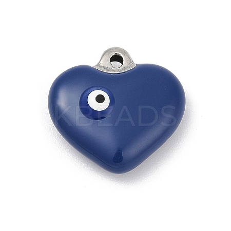 304 Stainless Steel Enamel Pendants STAS-Q350-19P-A-1