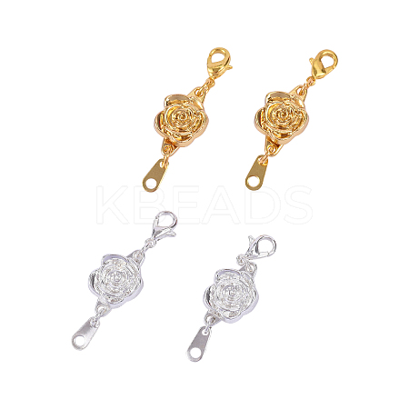 10 Sets 2 Colors Zinc Alloy Magnetic Clasps PALLOY-CJ0001-139-1