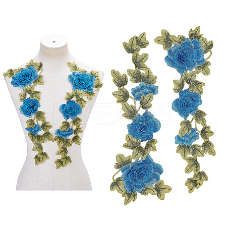 Flower Embroidery Sewing Fiber DIY-WH0888-894-1