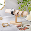 Wood & Velvet T Bar Bracelet Display Stands ODIS-WH0061-40B-5