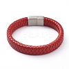 Unisex Leather Cord Weave Bracelets BJEW-JB04893-2