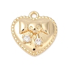 Brass Micro Pave Cubic Zirconia Pendants KK-Z094-01G-02-1