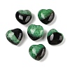 Natural Agate(Dyed & Heated) Heart Palm Stone G-Q021-04D-1