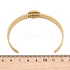 304 Stainless Steel Blank Cuff Bangle Bases with Flat Round Tray SA-CBA82C8-05A-G-3