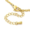 Ion Plating(IP) 304 Stainless Steel Chains Anklet AJEW-H148-13E-G-3