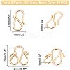 Unicraftale 80Pcs 4 Style 304 Stainless Steel Hook Clasps STAS-UN0024-07-5