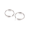 304 Stainless Steel Geometric Hoop Earrings for Women STAS-D171-33B-P-2