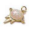 Brass Micro Pave Cubic Zirconia Pendants KK-A233-01G-02-2