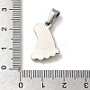 Non-Tarnish 304 Stainless Steel Pendants STAS-B053-28P-3