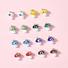 16Pcs 8 Colors Handmade Lampwork Pendants LAMP-FS0001-47-9