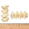 Alloy Dangle Stud Earrings EJEW-B136-02KCG-01-3
