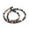 Natural Striped Agate/Banded Agate Beads Strands G-I254-03B-01-2