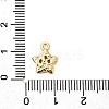 Brass Micro Pave Clear Cubic Zirconia Charms KK-F916-31G-3