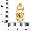 Rack Plating Brass Micro Pave Cubic Zirconia Pendants KK-Z063-43G-3