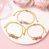 3Pcs 3 Styles Gemstone Braided Bead Bracelets BJEW-JB11146-09-2