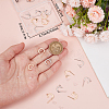 20Pcs 2 Colors Brass Stud Earring Findings with 20Pcs Plastic Ear Nuts FIND-BBC0002-13-3