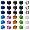 100Pcs 10 Colors Handmade Polymer Clay Rhinestone Beads RB-TA0001-19-2