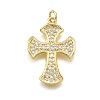 Brass Micro Pave Cubic Zirconia Pendants KK-Z100-38G-04-1