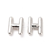 Brass Hollow Out Initial Letter Stud Earrings for Women EJEW-A044-01P-H-1