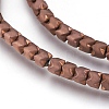 Electroplate Non-magnetic Synthetic Hematite Bead Strands G-I208-19F-H-2