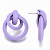 Spray Painted Eco-Friendly Iron Dangle Stud Earrings EJEW-T009-03A-05-NR-3
