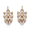 Brass Micro Pave Clear Cubic Zirconia Links Connectors LS-X-KK-S359-157-RS-1