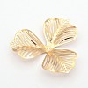 3-Petal Flower Rack Plating Iron Bead Caps IFIN-D071-2