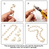Brass Micro Pave Cubic Zirconia Screw Carabiner Lock Charms ZIRC-G160-60G-4