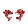 304 Stainless Steel Enamel Pendants STAS-N124-37G-2