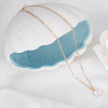 1Pc Zinc Alloy White Enamel Round with Letter Pendant Necklaces NJEW-LP0002-88G-J-3