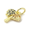 Brass Micro Pave Cubic Zirconia Charms KK-M283-14B-02-2