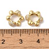 Rack Plating Brass & Clear Cubic Zirconia Pendants KK-L216-061G-3