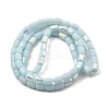 Frosted Imitation Jade Glass Beads Strands GLAA-P058-07B-13-2