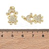 Brass Micro Pave Clear Cubic Zirconia Pendants CU-CBA9AFC-01G-03-3