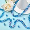 Spray Painted Crackle Glass Beads Strands LS-CCG-Q001-10mm-19-4