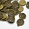 Antique Bronze Plated Alloy Rhinestone Charms ALRI-J153-06-NF-2