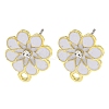 Rack Plating Alloy Stud Earring Finding FIND-C053-07G-04-1