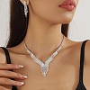 Tassel Alloy Crystal Rhinestone Pendant Necklaces & Stud Earrings Sets FS-WG55224-09-1