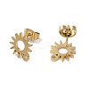 Ion Plating(IP) 304 Stainless Steel Stud Earring Findings STAS-I206-01G-2