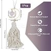 Natural Rose Quartz Heart Pendant Decoration HJEW-WH0043-20B-2