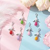 Angel ABS Plastic Imitation Pearl & Acrylic Pendants Decorations HJEW-JM03638-1