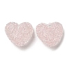 Drusy Heart Resin Rhinestone Beads RESI-C038-01B-1