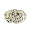 Tibetan Style Alloy Flat Round Carved Wheel Beads X-TIBEB-5720-AS-LF-2